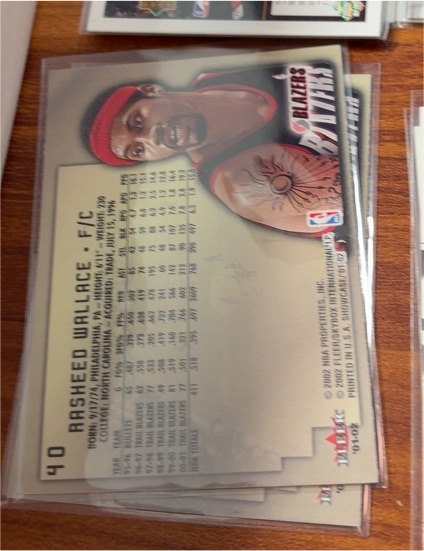 1997 Topps #40 Rasheed Wallace — front