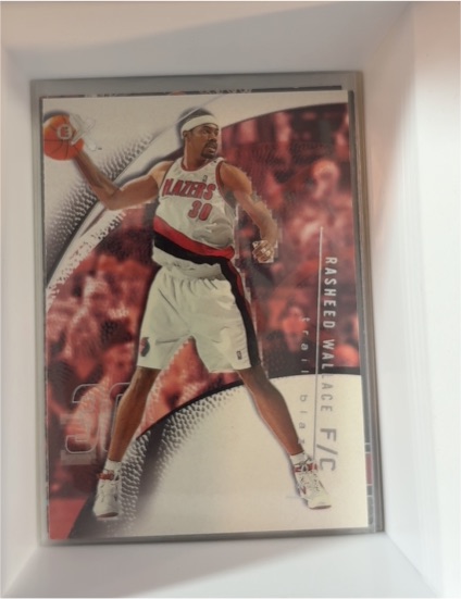 2001-02 E-X #44 Rasheed Wallace Portland Trail Blazers — front