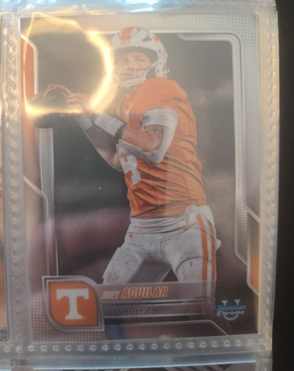 2025 Bowman Chrome University #192 Joey Aguilar Tennessee Volunteers — front