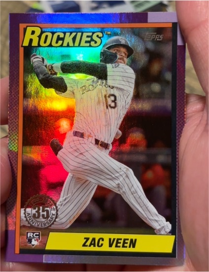 2025 Topps Update Series #U90-34 Zac Veen — front