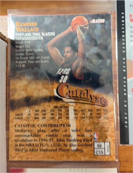 1997-98 Topps Finest #58 Rasheed Wallace — front