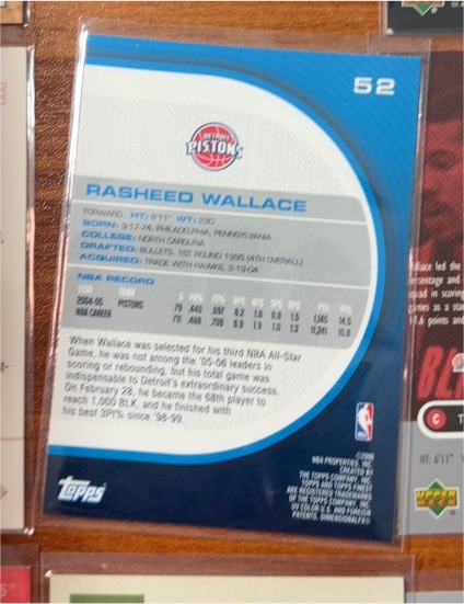 2008 Topps #52 Rasheed Wallace — front