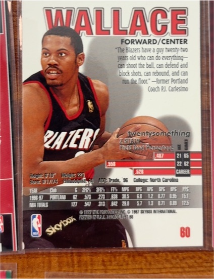 1996-97 SkyBox #60 Rasheed Wallace — front