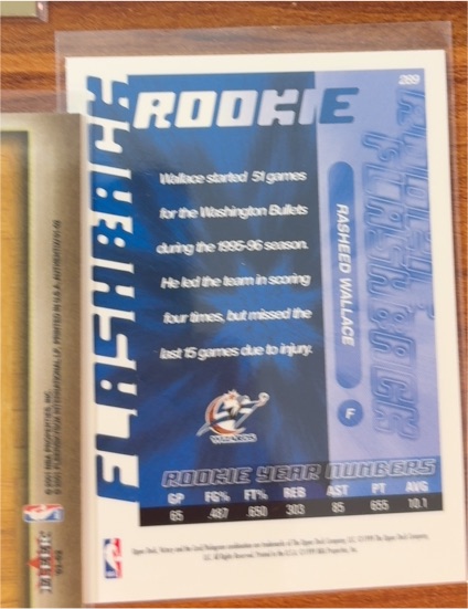 1993 Upper Deck Rookie Exchange #289 Rashied Wallace — front