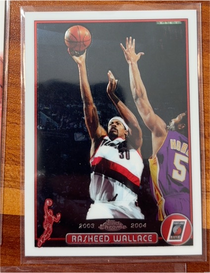 2003-04 Topps Chrome #92 Rasheed Wallace — front