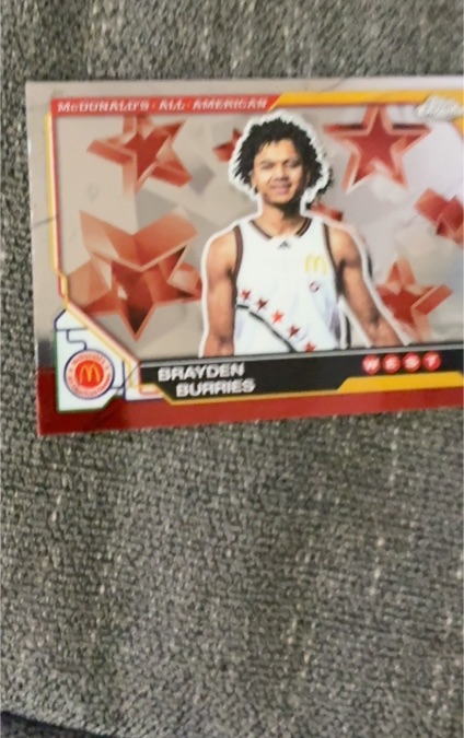2025 Topps Chrome McDonald's All American RayWave #8 Brayden Burries — front