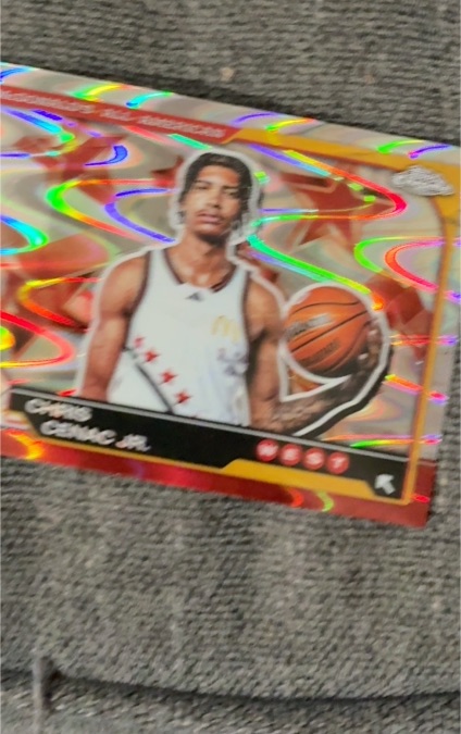 2025 Topps Chrome McDonald's All American RayWave Refractor #49 Chris Cenac Jr. — front