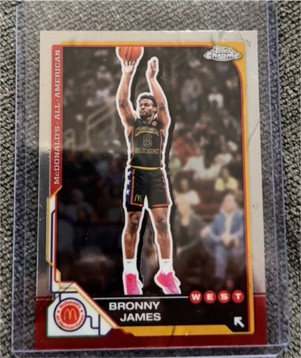 2025 Topps Chrome McDonald's All American #77 Bronny James — front