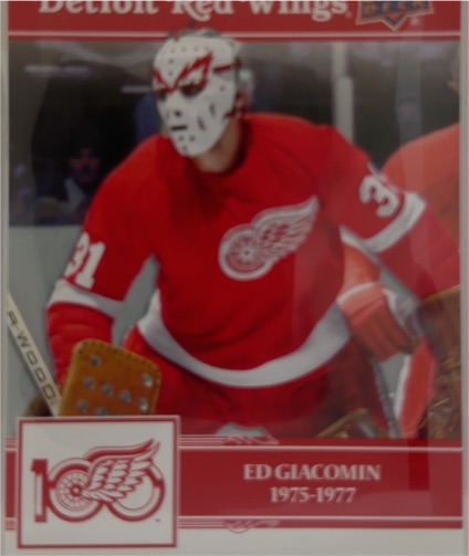 2025-26 Upper Deck Detroit Red Wings Centennial #85 Ed Giacomin — front