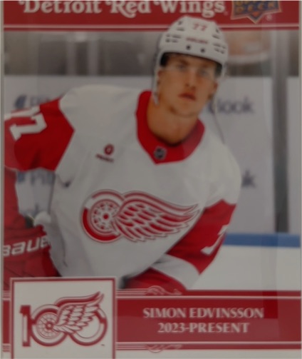 2025-26 Upper Deck Detroit Red Wings Centennial #88 Simon Edvinsson — front