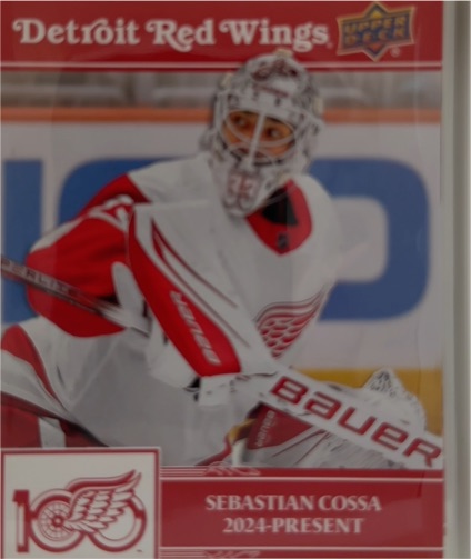 2024-25 Upper Deck #736 Sebastian Cossa Detroit Red Wings — front