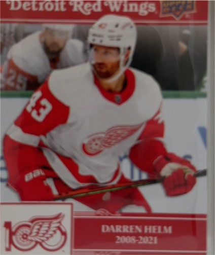 2025-26 Upper Deck Detroit Red Wings Centennial #26 Darren Helm — front
