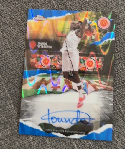2025 Topps Chrome McDonald's #WT-TY Tounde Yessoufou Winning Tags Auto — front