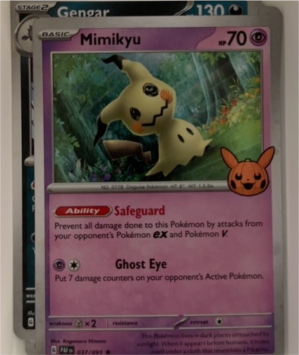 2024 Pokémon TCG Paldean Fates #037 Mimikyu — front
