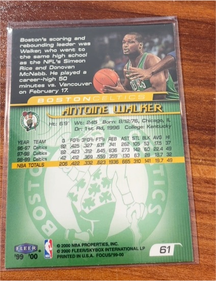 1999 Fleer #61 Antoine Walker — front