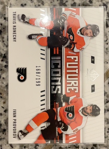 2019-20 SP Authentic Future Icons #168 Travis Konecny & Ivan Provorov — front