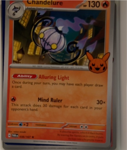 2024 Pokémon Trick or Trade #038 Chandelure — front