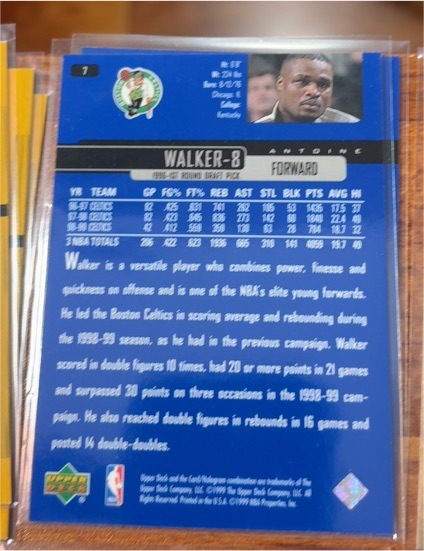 1998-99 Upper Deck #1 Antoine Walker — front