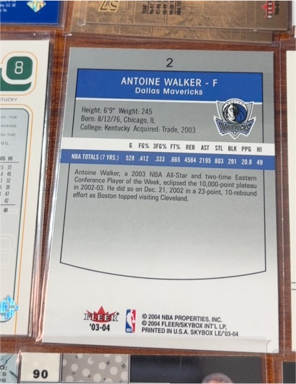 2003-04 Fleer #2 Antoine Walker — front