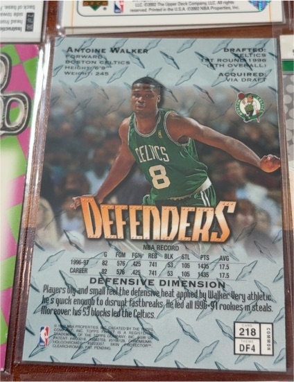 1997-98 Topps Finest Defenders #218 Antoine Walker — front
