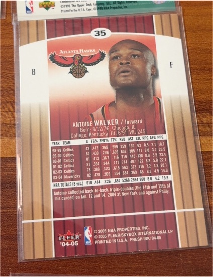 2004-05 Fleer Throwbacks #24 Antoine Walker — front