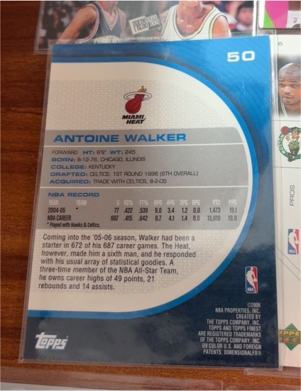 2005-06 Topps #50 Antoine Walker — front
