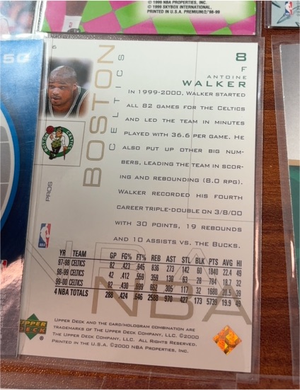 1999-00 Upper Deck Biographics #B3 Antoine Walker — front