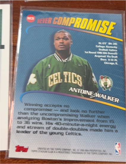 1998 Topps Stadium Club Never Compromise Oversized Insert Antoine Walker — front