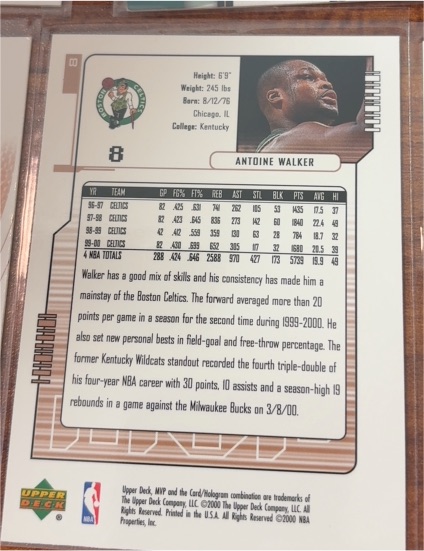 1996-97 Upper Deck #187 Antoine Walker — front