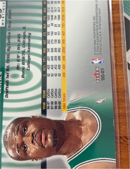2000-01 Upper Deck Mystique #001 Antoine Walker — front
