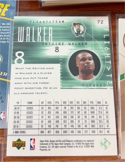 2001-02 Upper Deck Flight Team #72 Antoine Walker — front