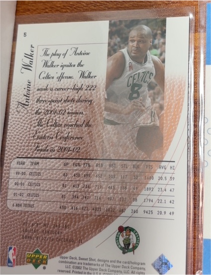 2000-01 Upper Deck Ovation #5 Antoine Walker — front