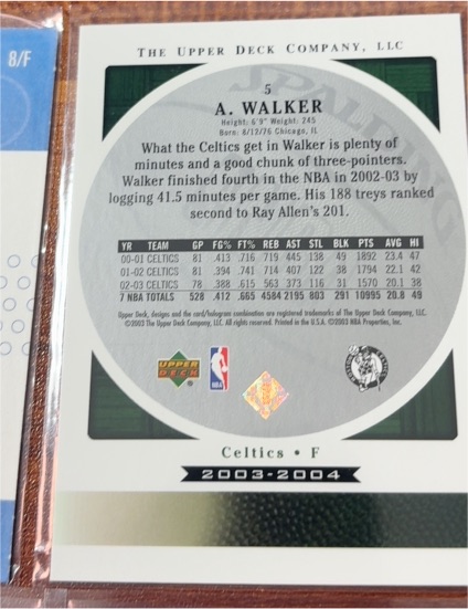 2003-04 Upper Deck #5 Antoine Walker — front