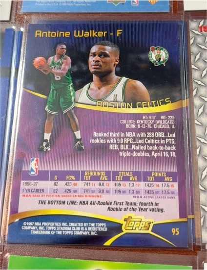 1996-97 Topps Stadium Club #95 Antoine Walker — front