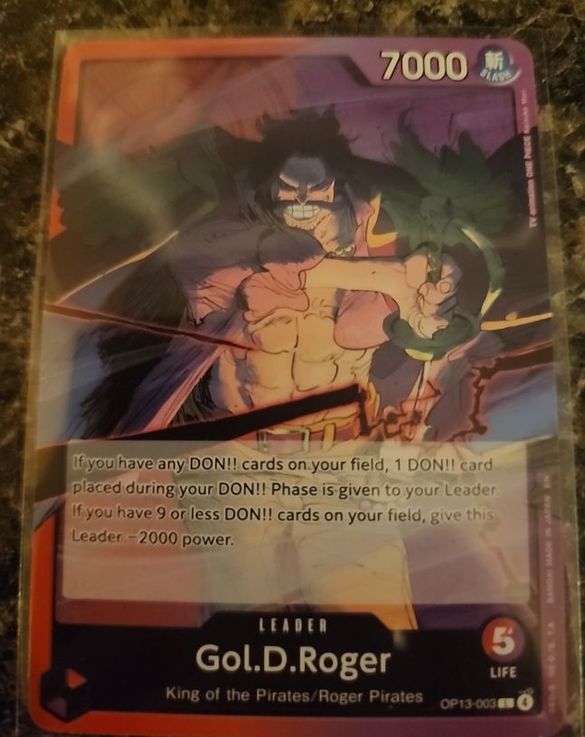 One Piece Gol D. Roger OP13-003 Leader Carrying On His Will — front