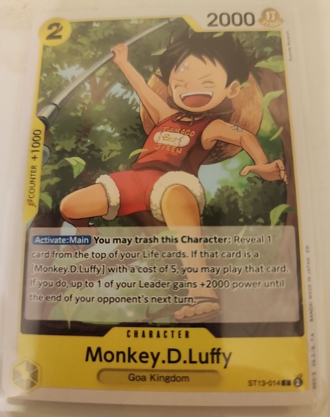 One Piece Card Game The Three Brothers ST13-014 Monkey.D.Luffy — front