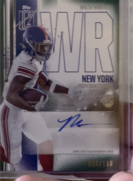 2024 Topps Signature Class #RCA-MN Malik Nabers — front
