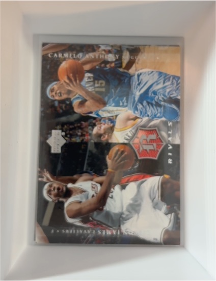 2004-05 Upper Deck Rivals #28 Carmelo Anthony LeBron James — front
