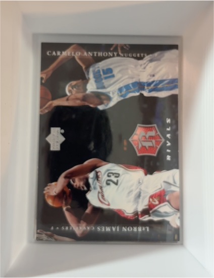 2004-05 Upper Deck Rivals #27 Carmelo Anthony LeBron James — front
