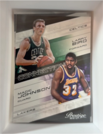 2012-13 Panini Prestige Connections Larry Bird / Magic Johnson — front