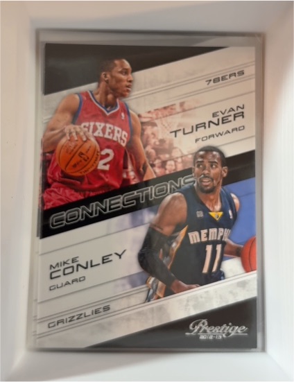 2012-13 Panini Prestige #14 Evan Turner / Mike Conley Connections — front