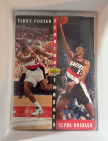 1992-93 Upper Deck #503 Terry Porter / Clyde Drexler — front