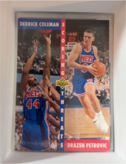1992-93 Upper Deck #502 Derrick Coleman / Drazen Petrovic — front