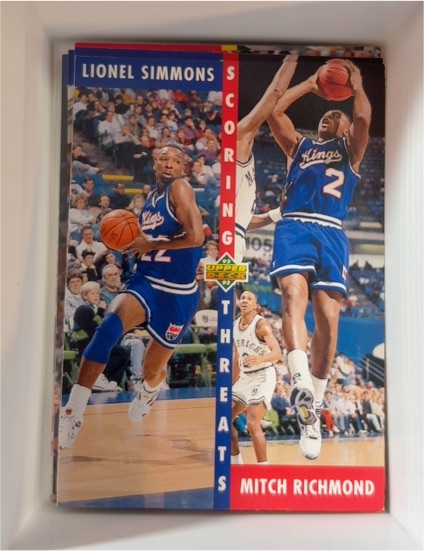 1992-93 Upper Deck #504 Lionel Simmons / Mitch Richmond — front