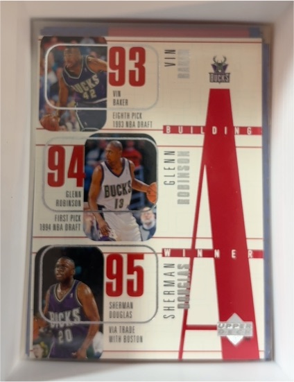 1996-97 Upper Deck #150 Vin Baker / Glenn Robinson / Sherman Douglas — front