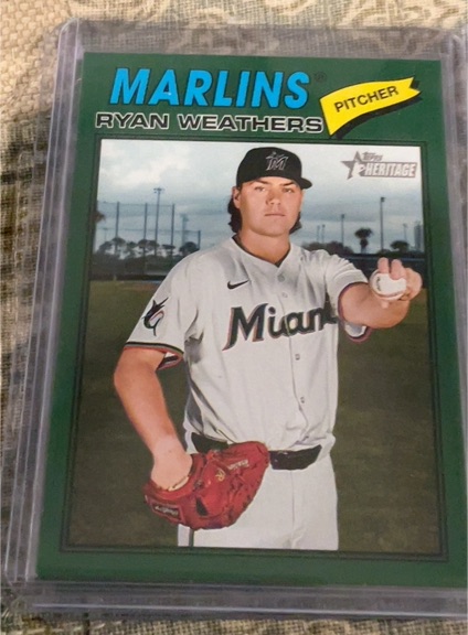 2026 Topps Heritage #307 Ryan Weathers — front