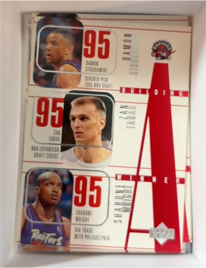 1996-97 Upper Deck #161 Damon Stoudamire / Zan Tabak / Sharone Wright / Doug Christie — front