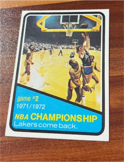 1972 Topps Basketball #155 NBA Championship Game #2 Wilt Chamberlain — front