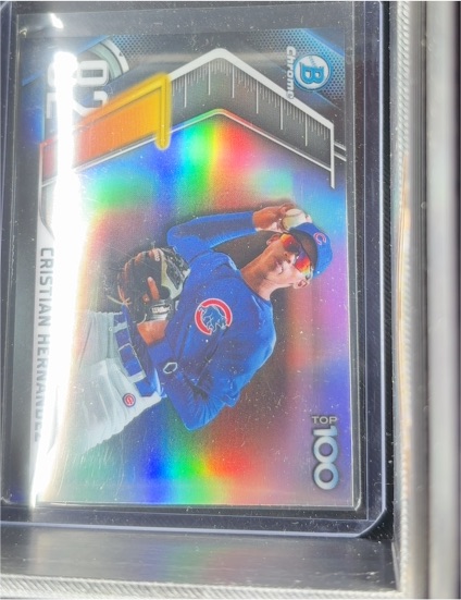 2022 Bowman Chrome Top 100 #BTP-82 Cristian Hernandez — front