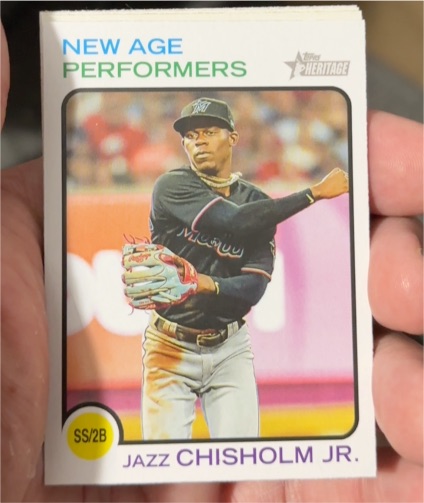 2022 Topps Heritage New Age Performers #NAP-13 Jazz Chisholm Jr. — front